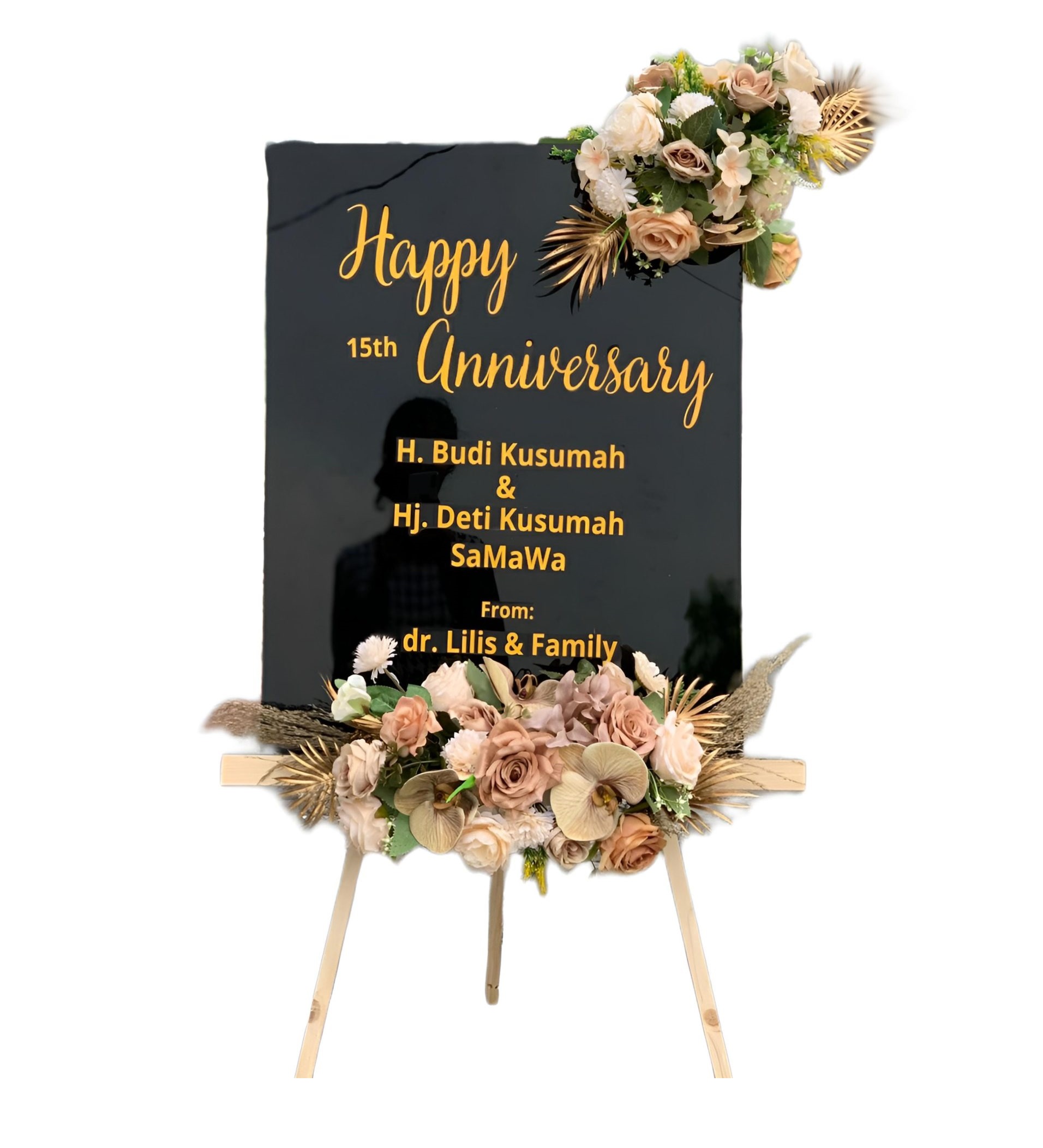 Papan Bunga Akrilik Karang Tengah